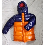 New unisex wet look shiny nylon winter jacket down jacket overfilled WJ2250