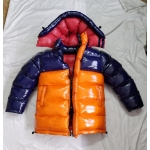 New unisex wet look shiny nylon winter jacket down jacket overfilled WJ2250