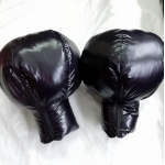 New shiny nylon wet look winter mittens down gloves ball mitts