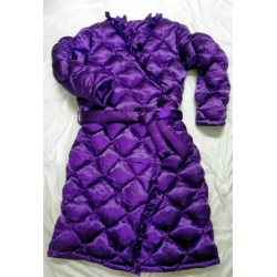 New shiny satin wet look bathrobe night robe house coat dressing gown