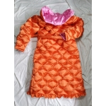 New shiny satin wet look bathrobe night robe house coat dressing gown WR3036