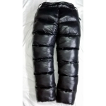 New unisex shiny nylon wet look puffer winter trousers down trousers overfilled