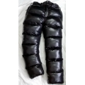 New unisex shiny nylon wet look puffer winter trousers down trousers overfilled