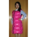 New wet look shiny nylon winter vest dress down vest dress M - 3XL