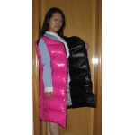 New wet look shiny nylon winter vest dress down vest dress M - 3XL