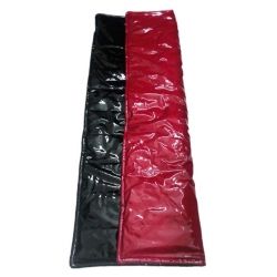 New wet look shiny PU vinyl lacquer leather winter quilt down blanket