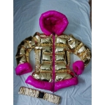 New shiny gold down jacke down coat winter jacket winter coat M - 3XL