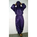 New shiny nylon wet look overalls jumpsuit with mask custom made S - 5XL