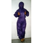 New shiny nylon wet look overalls jumpsuit with mask custom made S - 5XL