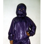 New shiny nylon wet look blouse masked pullover M-XXL