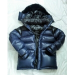 New shiny nylon wet look overfilled winter jacket down jacket with fur