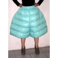 New shiny nylon wet look puffer culottes palazzo pants custom made