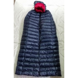 New silky shiny polyester down cloak winter cape