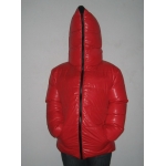 New unisex shiny nylon padded winter jacket wet look puffy reversible down jacket size M-3XL