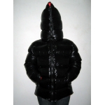 New unisex shiny nylon padded winter jacket wet look puffy reversible down jacket size M-3XL