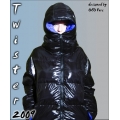 New glossy nylon down jacket winter jacket size XL blue