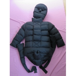 New matte nylon winter straitjacket down restraint diaper suit M - 3XL