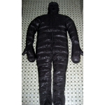 New unisex glossy nylon down suit wet look down overalls masked jumpsuit custom made