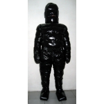 New unisex puffy shiny nylon winter overalls wet look down suit custom made