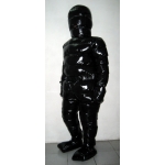 New unisex puffy shiny nylon winter overalls wet look down suit custom made