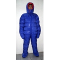 New unisex puffer shiny nylon duck down down suit wet look down overalls custom made