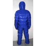 New unisex puffer shiny nylon duck down down suit wet look down overalls custom made