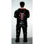 New unisex puffa shiny nylon winter overalls wet look down suit custom made