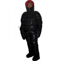 New unisex puffa shiny nylon duck down down suit wet look down overall custom made 