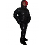 New unisex puffa shiny nylon duck down down suit wet look down overall custom made 