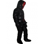 New unisex puffa shiny nylon duck down down suit wet look down overall custom made 