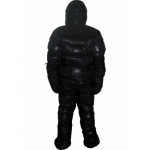 New unisex puffa shiny nylon duck down down suit wet look down overall custom made 