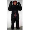 New unisex puffer shiny nylon duck down down suit wet look down overall custom made