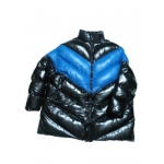 New unisex shiny nylon quilted winter coat wet look puffy big down coat oversized