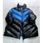 New unisex shiny nylon quilted winter coat wet look puffy big down coat oversized