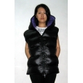 New unisex shiny nylon quilted winter waistcoat wet look puffer reversible bubble down vest