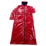 New unisex wet look coated shiny nylon coat raincoat M-3XL