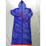 New unisex wet look coated shiny nylon coat raincoat M-3XL