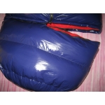 New unisex wet look shiny nylon winter coat down coat down sleeping sack winter sleeping bag