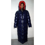 New unisex wet look shiny nylon winter coat down coat down sleeping sack winter sleeping bag