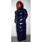 New unisex wet look shiny nylon winter coat down coat down sleeping sack winter sleeping bag