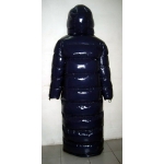 New unisex wet look shiny nylon winter coat down coat down sleeping sack winter sleeping bag