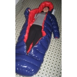 New unisex wet look shiny nylon winter coat down coat down sleeping sack winter sleeping bag