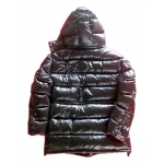 New unisex wet look shiny nylon down jacket down parka