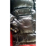 New unisex wet look shiny nylon down jacket down parka