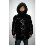 New unisex shiny nylon wet look puffy down jacket down parka