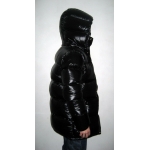 New unisex shiny nylon wet look puffy down jacket down parka