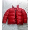 New unisex wet look shiny nylon winter jacket down jacket overfilled