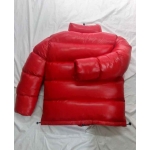 New unisex wet look shiny nylon winter jacket down jacket overfilled