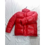 New unisex wet look shiny nylon winter jacket down jacket overfilled