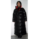 New unisex shiny nylon puffa quilted winter coat wet look bubble down coat M - 3XL